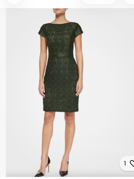 Tory Burch Dresses & Skirts - Tory Burch Elegant Olive Green Lace Sheath Dress Size 8